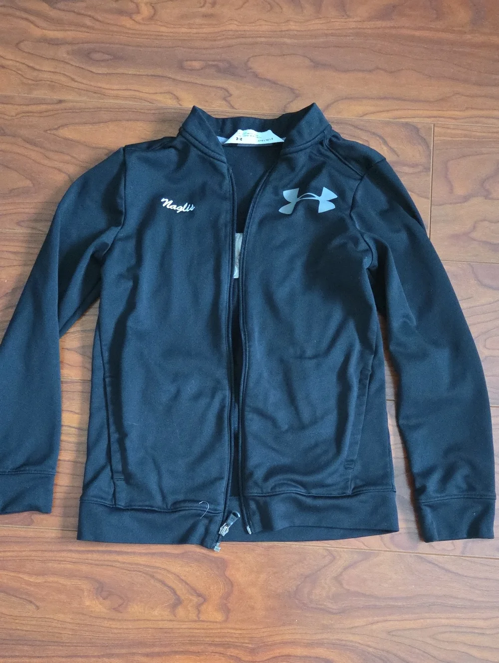 Under Armour Black Full-Zip Track Jacket with Logo